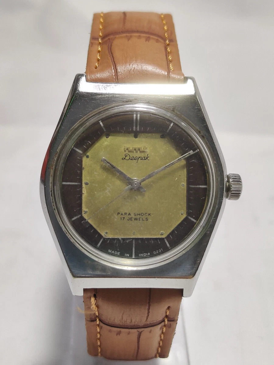 Vintage Hmt Deepak Hand Winding Movement Mens Analog Wrist Watch