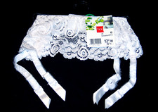 PORTE JARRETELLES TEX SERRE TAILLE GLAMOUR T 40 BLANC LINGERIE DENTELLE SEXY