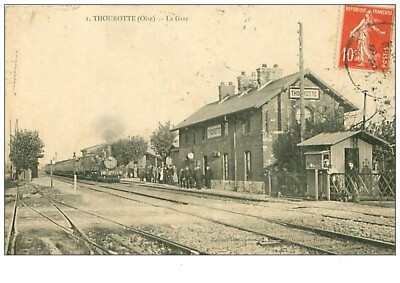 60. THOUROTTE. Nr. 285. DER BAHNHOF. ZUG