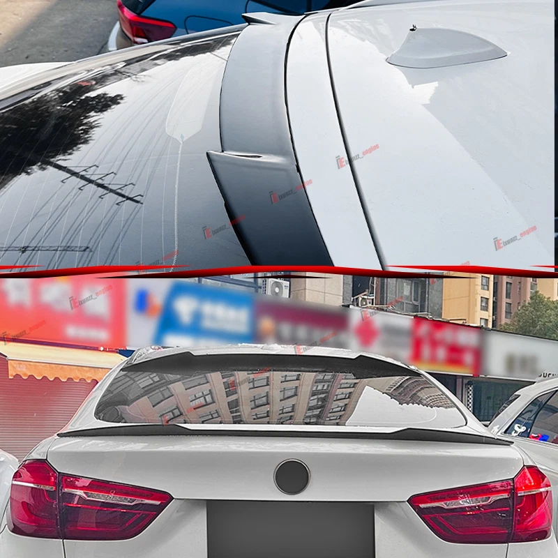 Alerón de techo trasero estilo PSM negro brillante para BMW X6 F16 2015-2019 labio del ala Foto 2 de 4