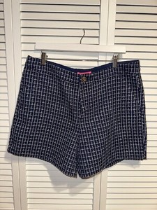 NWT Lilly Pulitzer Tweed Gretchen High Rise Short Navy Size 14