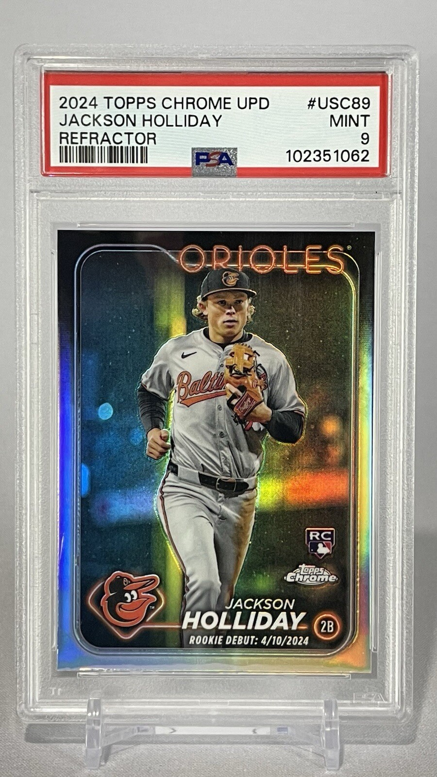 2024 Topps Chrome Update - Jackson Holliday - #USC89 Rookie Refractor - PSA 9
