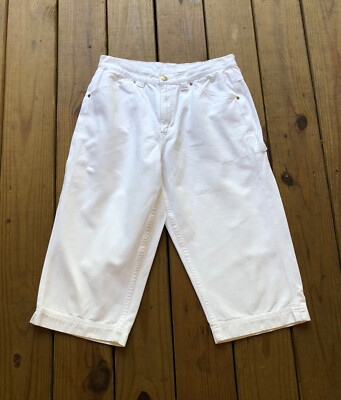 Riveted Lee women's 12 M white cropped capris capri pants with hammer  loop