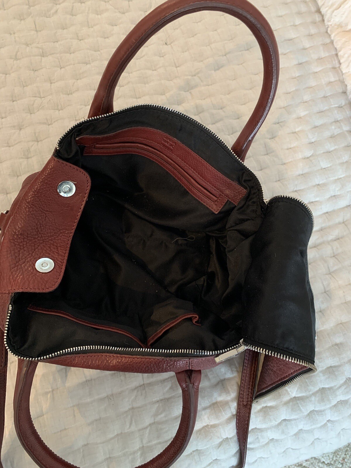 Zara basic Collection Leather Satchel With Crossb… - image 5