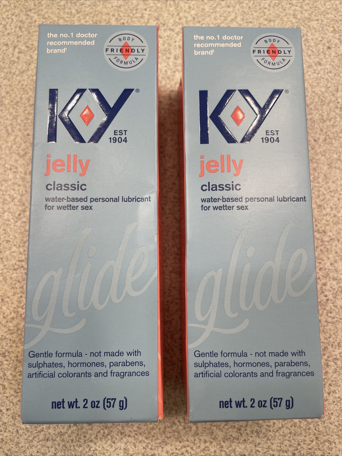 2 KY KY Jelly Gel Personal Lubricant Vaginal Dryness Moisture and Anal