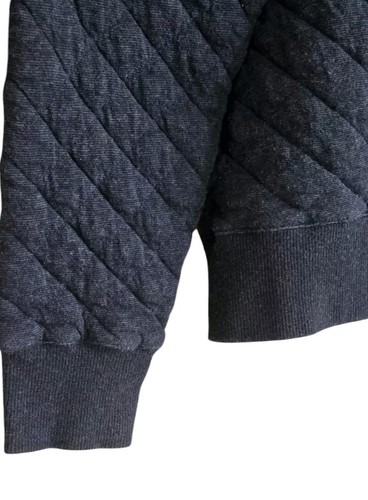 Faherty Epic Quilted Fleece Organic Cotton Pullover Men Small Blue Snap Button - Picture 6 of 8