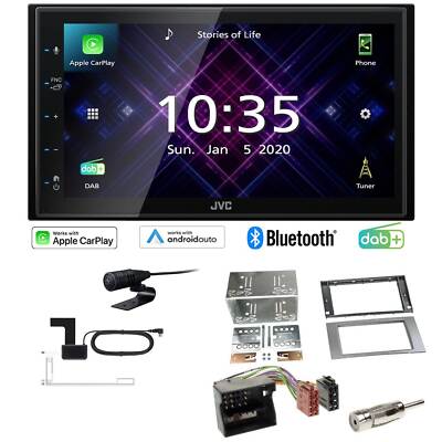 JVC Autoradio Apple CarPlay Android Auto DAB+ für Ford S-Max 2006-2007 silber