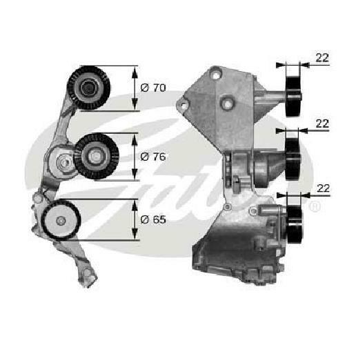 Fits GATES T38466 BELT TENSIONER V-RIBBED BELT - Image 10