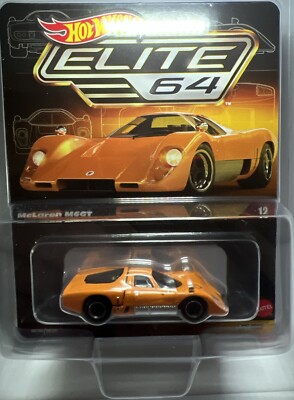 HOT WHEELS COLLECTORS ELITE 64 MCLAREN M6GT HWG05 ORANGE METAL MATTEL IN HAND