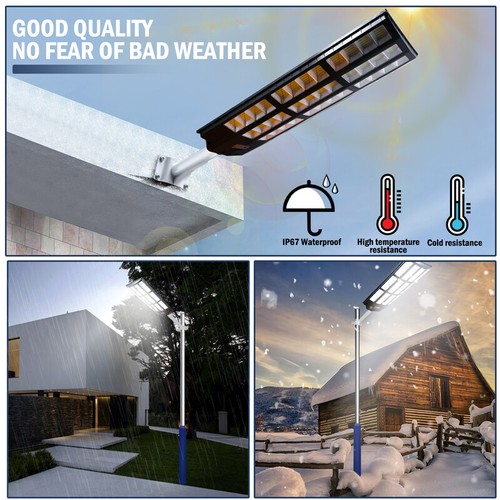 Commercial 9900000LM Solar Street Light LED IP67 Radar PIR Sensor Road Lamp+Pole - Picture 30 of 100