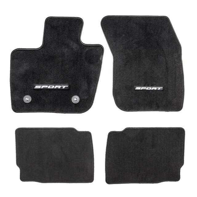 OEM NEW 20172020 Ford Fusion Premium Carpet "Sport" Logo Floor Mats Black 4Pc eBay