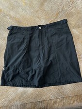 FRESH PRODUCE Black Skort Medium Pockets Nylon Waist 32 Length 16 Back Slit