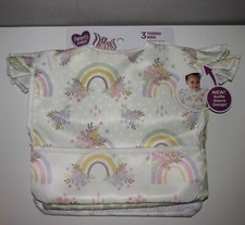 Toddlers 3 PACK Crumb Catcher Ruffle Sleeve Bibs - BRAND NEW W TAGS