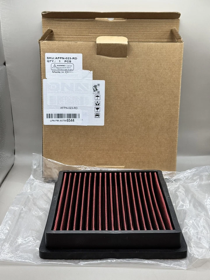 ¡NUEVO! Filtro de aire de rendimiento lavable DNA Motoring AFPN-023-RD para 05-17 Subaru Foto 2 de 4