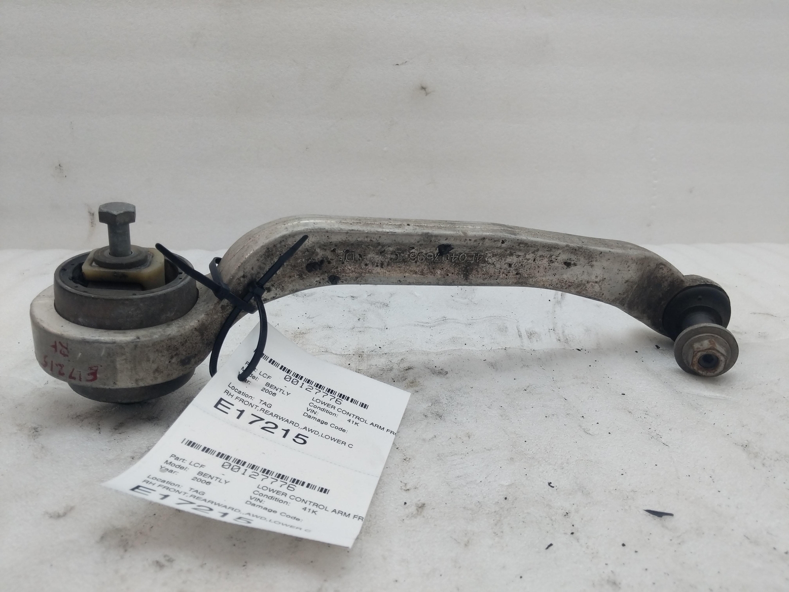 2006 BENTLEY Suspension Control Arm Front Right Lower Rear P/N 4E0407696