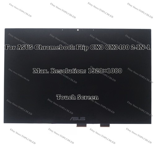 ASUS Chromebook Flip CX3 CX3400 2-IN-1 FHD B140HAN04.0 LCD Touch Screen Assembly - 第 1/7 張圖片