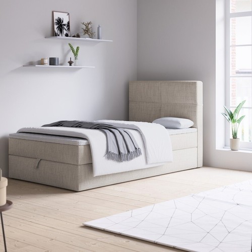 Bett NOLA MINI Boxspringbett mit Bettkästen, Topper H3, Einzelbett, Stauraum - Bild 14 von 37