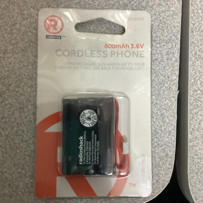 RadioShack 2302343 800mAh 3.6V Rechargeable Cordless Phone Battery NIMH Thompson