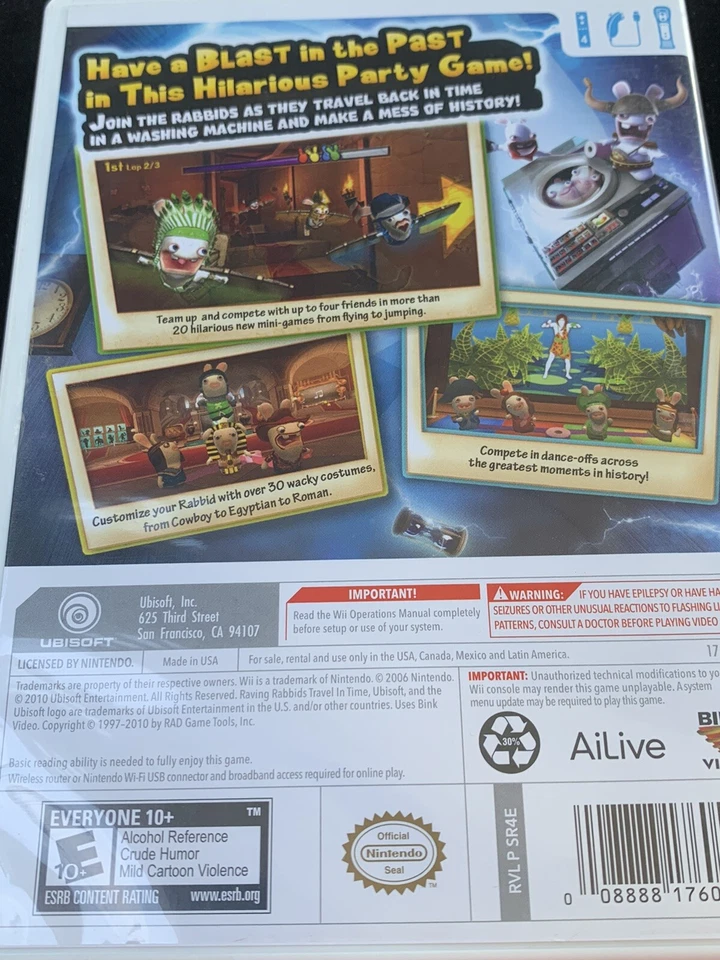 Raving Rabbids Travel In Time Nintendo Wii Game  - Image 4 of 4