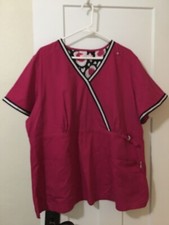   KOI   LADIES PINK SCRUB TOP  SIZE -SEE PHOTOS 3X 