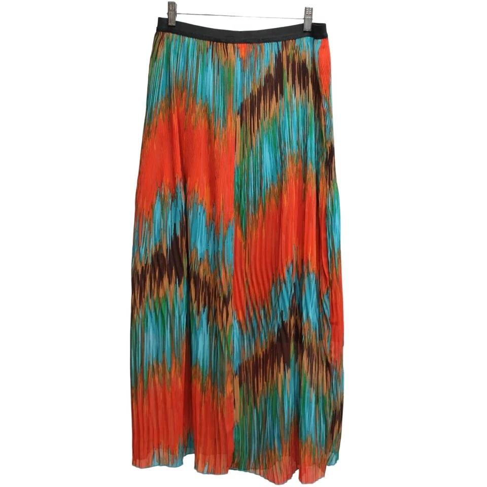 Allison Brittney Micro Pleated Polyester Chiffon Skirt Size Small - Image 3 of 4