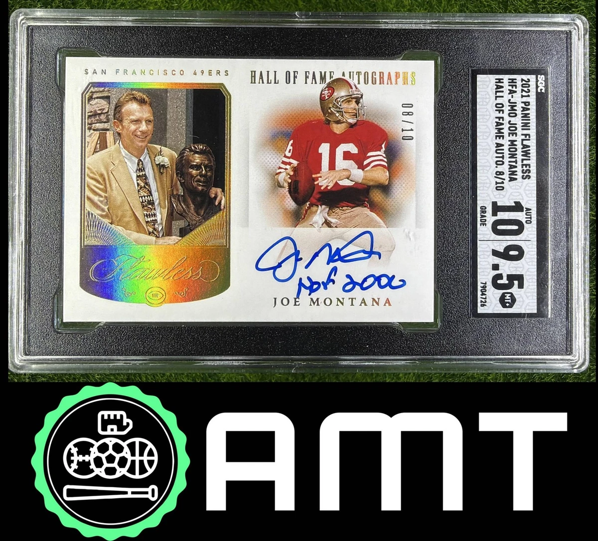 Panini Joe Montana Autographed Football Sports Trading Cards