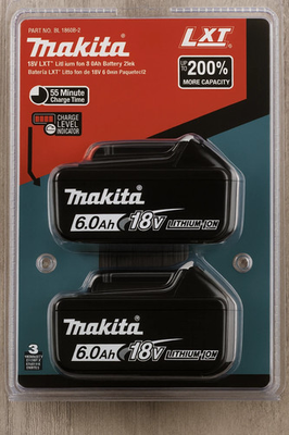 #ad Makita 6.0Ah 18V Lithium Ion Battery 2 Pack BL1860B2 $124.90