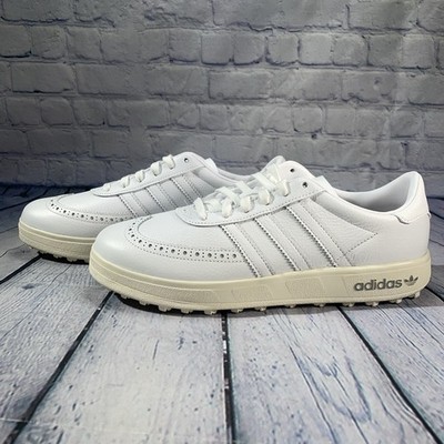 Adidas Coursecup Spikeless Golf Shoes White Leather IH2264 Mens Sz 9.5