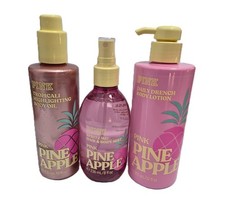 Victoria's Secret PINK Pink Pineapple Lotion, Hair Body Mist, Highlighting Oil