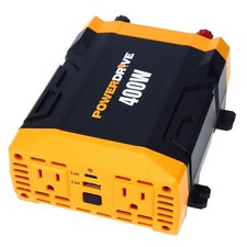 PWD400 400 Watt Power Inverter 12v DC to 110v AC with 2 Outlets and 2 Ports