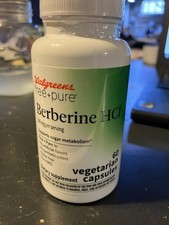 Walgreens Berberine HCl 500mg, 60 Capsules - Gluten Free, Vegetarian  Non-GMO