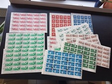 Briefmarken DDR gestempelte gro&szlig;e Bogenteile