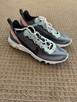 Nike React Element 87 Anthracite AQ1090-001 Black/Gray/Blue Men s Sneakers