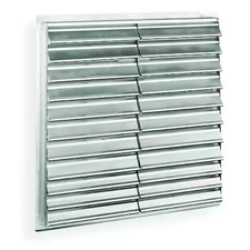 Dayton 53Dr15 48 In 54"H-W 5.75"L Aluminum Wall Shutter, 51-1/2 In X 51-1/2 In,