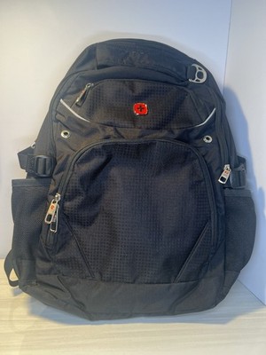SwissGear Airflow Laptop Backpack Black Red Logo Multiple Compartments Padded