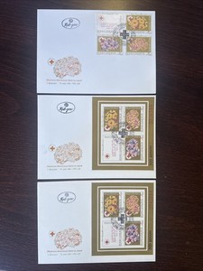 MACEDONIA FDC COVER 1993 YEAR RED CROSS HEALTH MEDICINE STAMPS GOLD BLOCKS