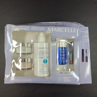 Marcelle The Essentials Hydration 5 Pc Set Cream Cleanser Makeup Remover Mascara
