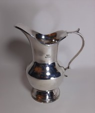 Rara Antica Brocca Caraffa Argentata Punzone ITALIA Corona cm 22 Vintage Lusso