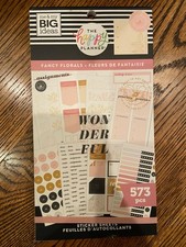 The Happy Planner Fancy Florals Sticker Sheet Pad 573 Pcs Me Big Ideas Disc New