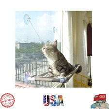 Large Cat Window Perch with Flannel Cover - Strong Suction for Indoor Comfort