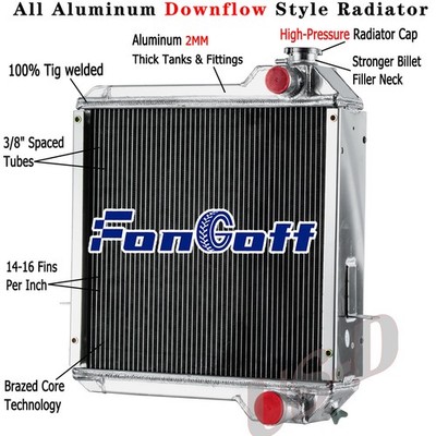 4-Row Radiator Fit Case Backhoe 570 580L 580SSL 590SL 4300 P85 239739A2 234876A