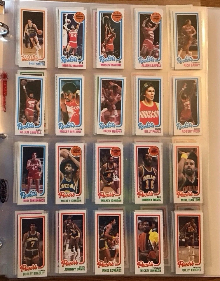 Juego completo de baloncesto Topps 1980-81 separado incl. Carteles de equipo Bird Magic RC Foto 4 de 4