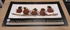 1986 Southeastern Wildlife Exposition Art La May The Boys Print Signed 15" X 27"