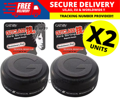 Gatsby Technical Design Hair Clay 30g   Strong Hold Matte Finish, Green Apple x2