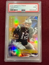 Tom Brady 2015 Topps Platinum Gold Refractor SP PSA 9 Mint