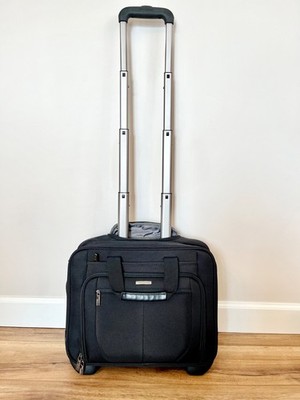 Samsonite Luggage Rolling Carry-on Briefcase Laptop Travel Bag Wheels Black