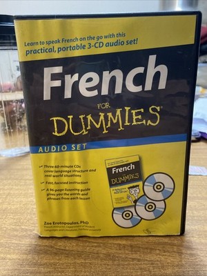 French for Dummies, 3 CDs Audio Set by Zoe Erotopoulus Phd, Learn French Easy