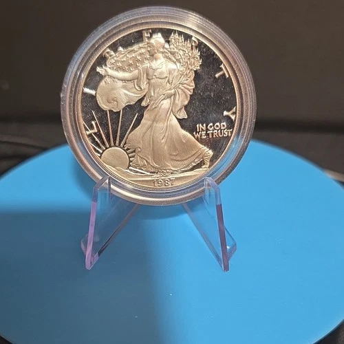 U.S. Mint American Eagle 1 oz Silver Coin 1987 .999 Fine Proof