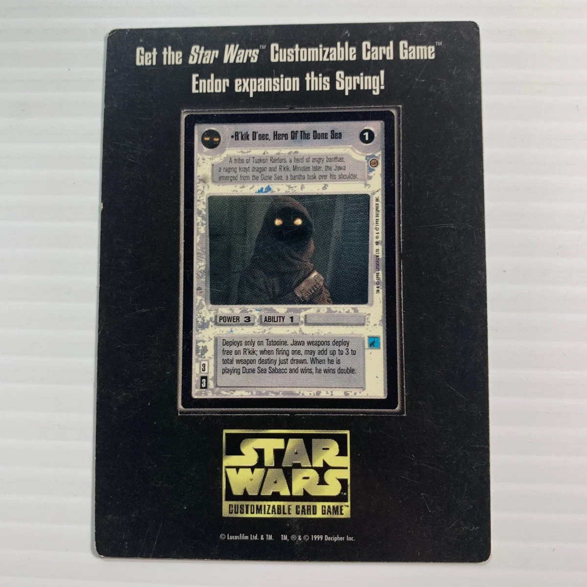 Star Wars CCG Rare Individual Collectible Card Game Cards for sale