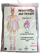  59 NEW Hello Kitty  Friends Forever 21 Adult My Melody Costume M/L
